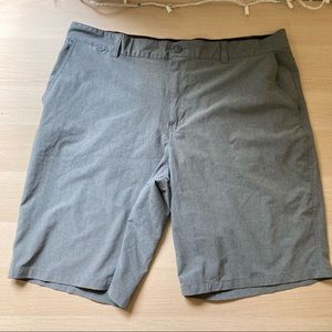 Mens OP OpFlex 4 way stretch gray flat front hybrid shorts size 40 ocean pacific